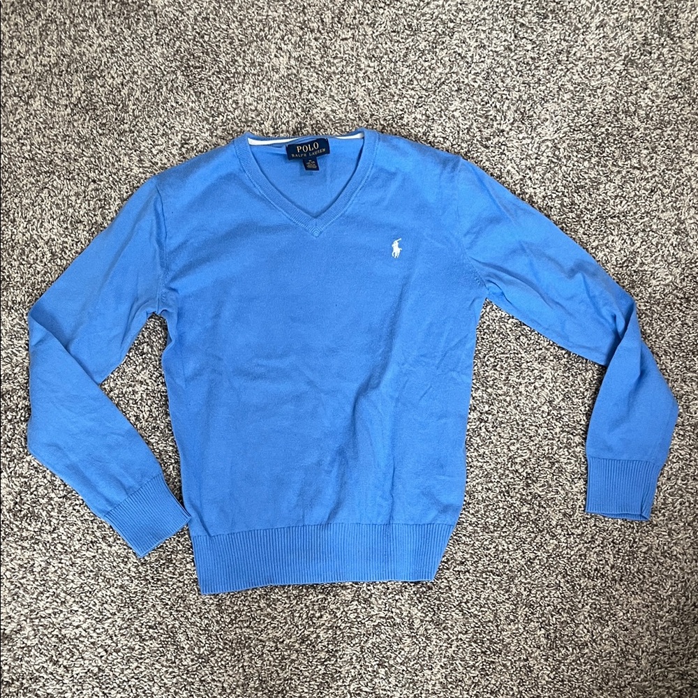 Polo by Ralph Lauren Boy’s Blue V-Neck Sweater